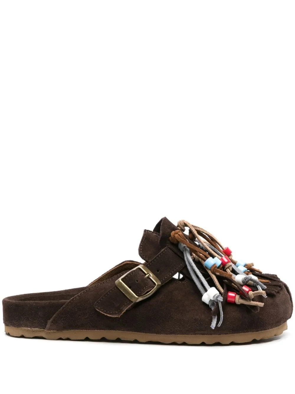 Gea tasselled suede slippers - 1