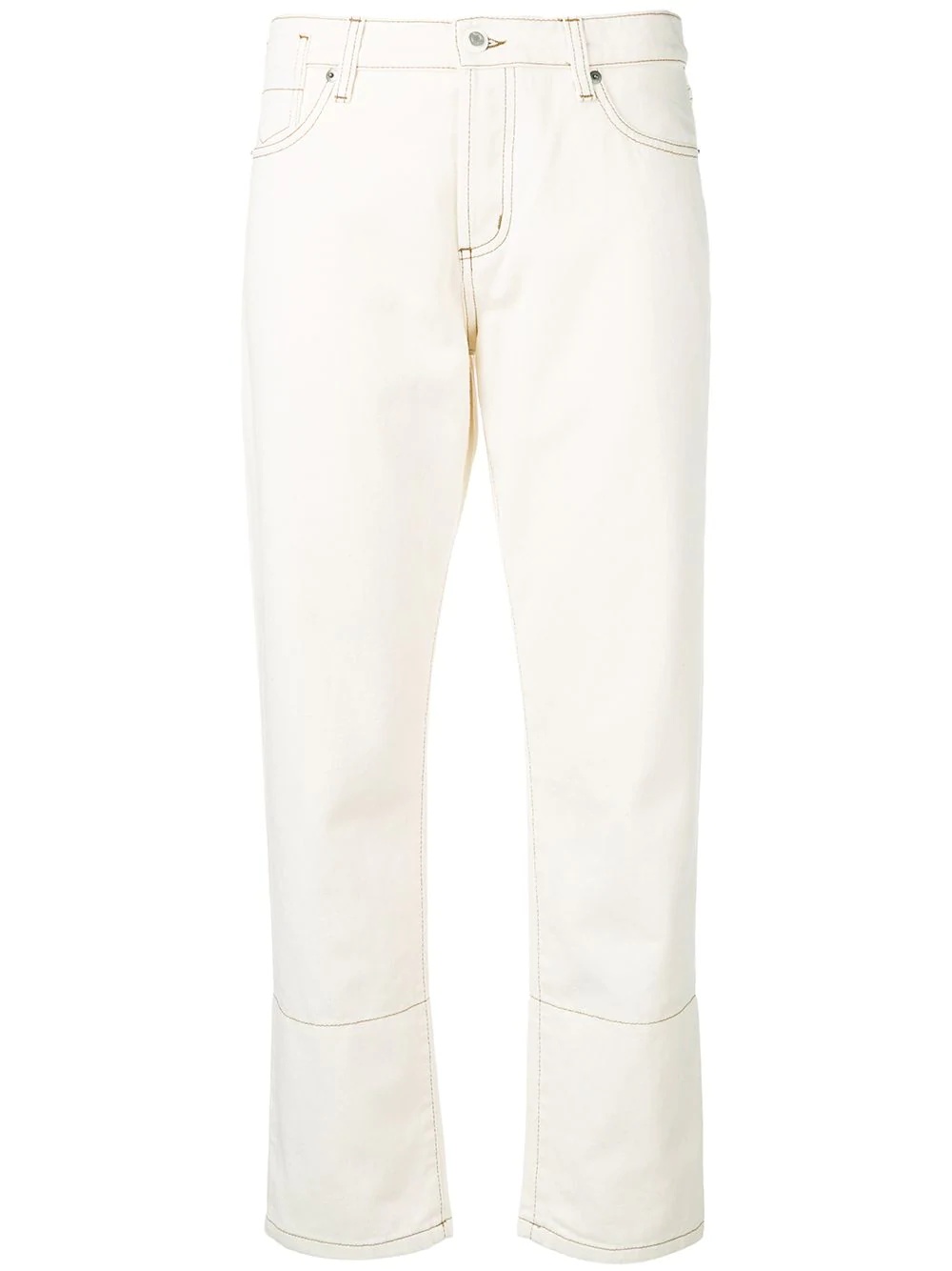 contrast stitched panel jeans - 1