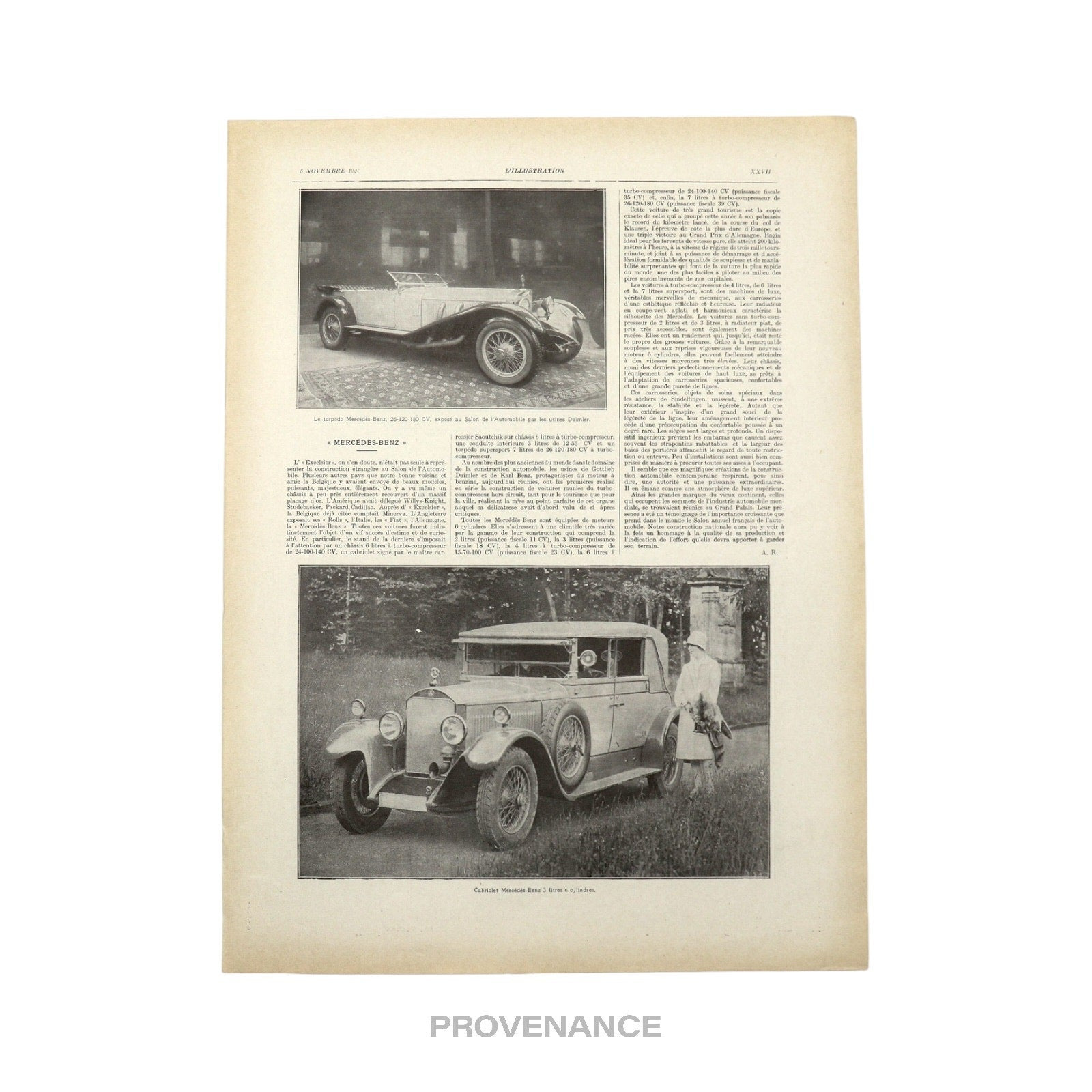 Mercedes-Benz - Mercedes-Benz Antique Vintage Newsprint Ad - 1927 Cars - 3