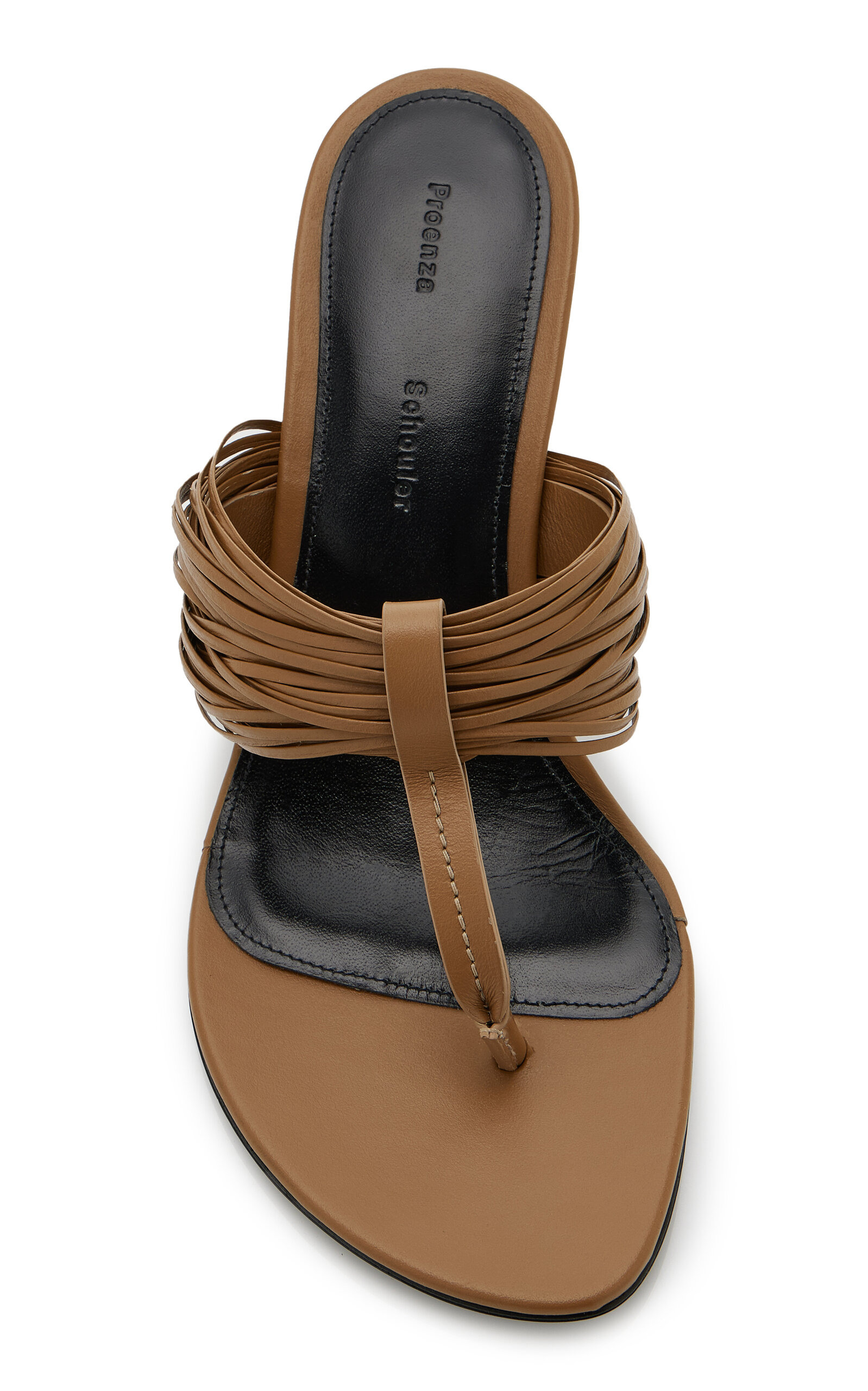 T-Strap Leather Sandals neutral - 3