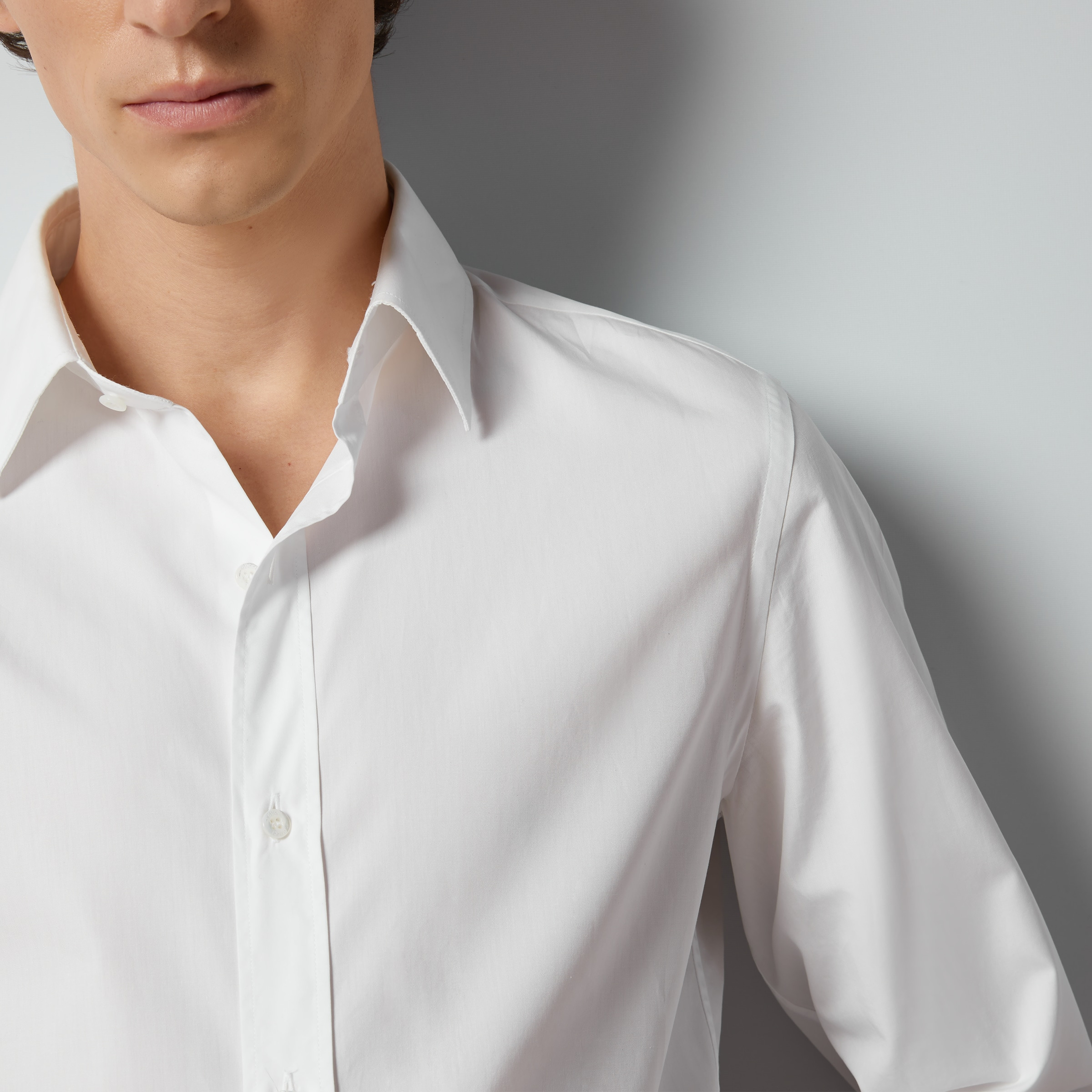 Cotton poplin shirt with Double G - 3
