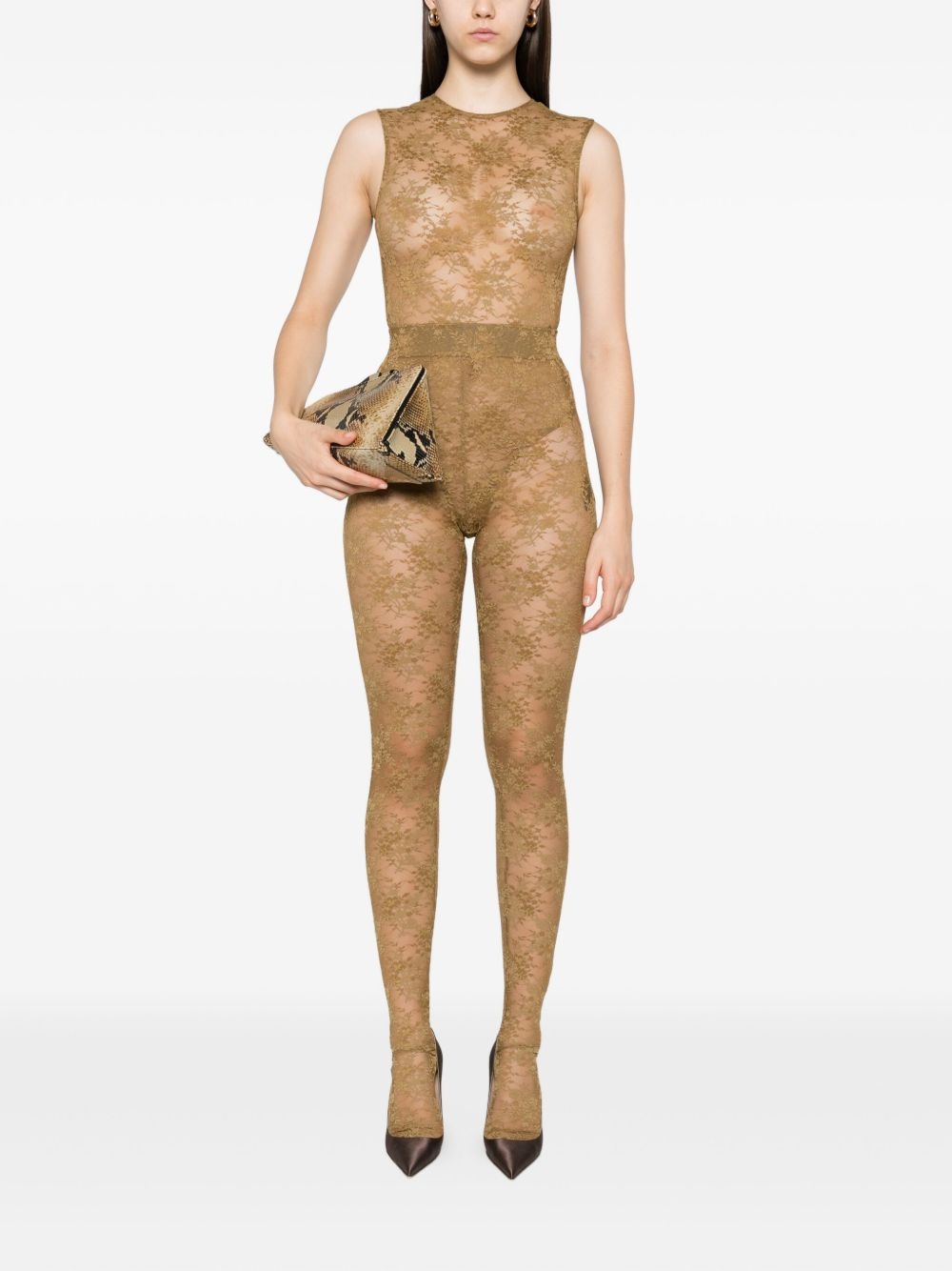 sleeveless lace bodysuit - 2