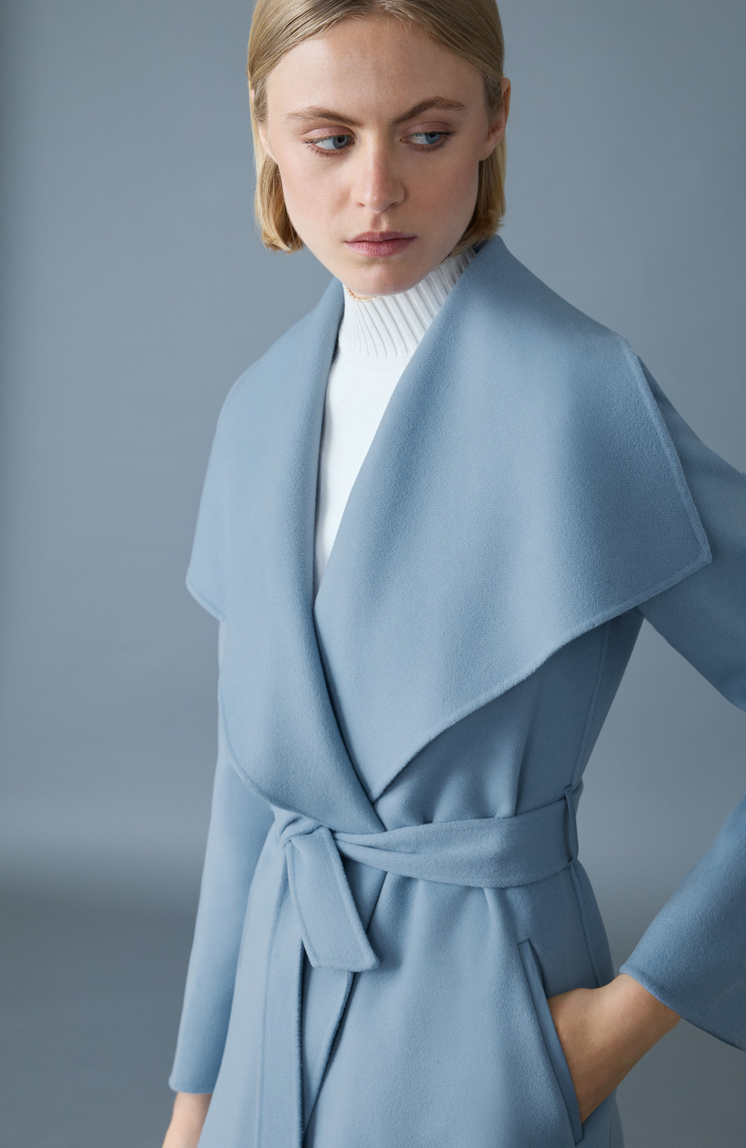 MAI-CN Double-face wool wrap coat - 5