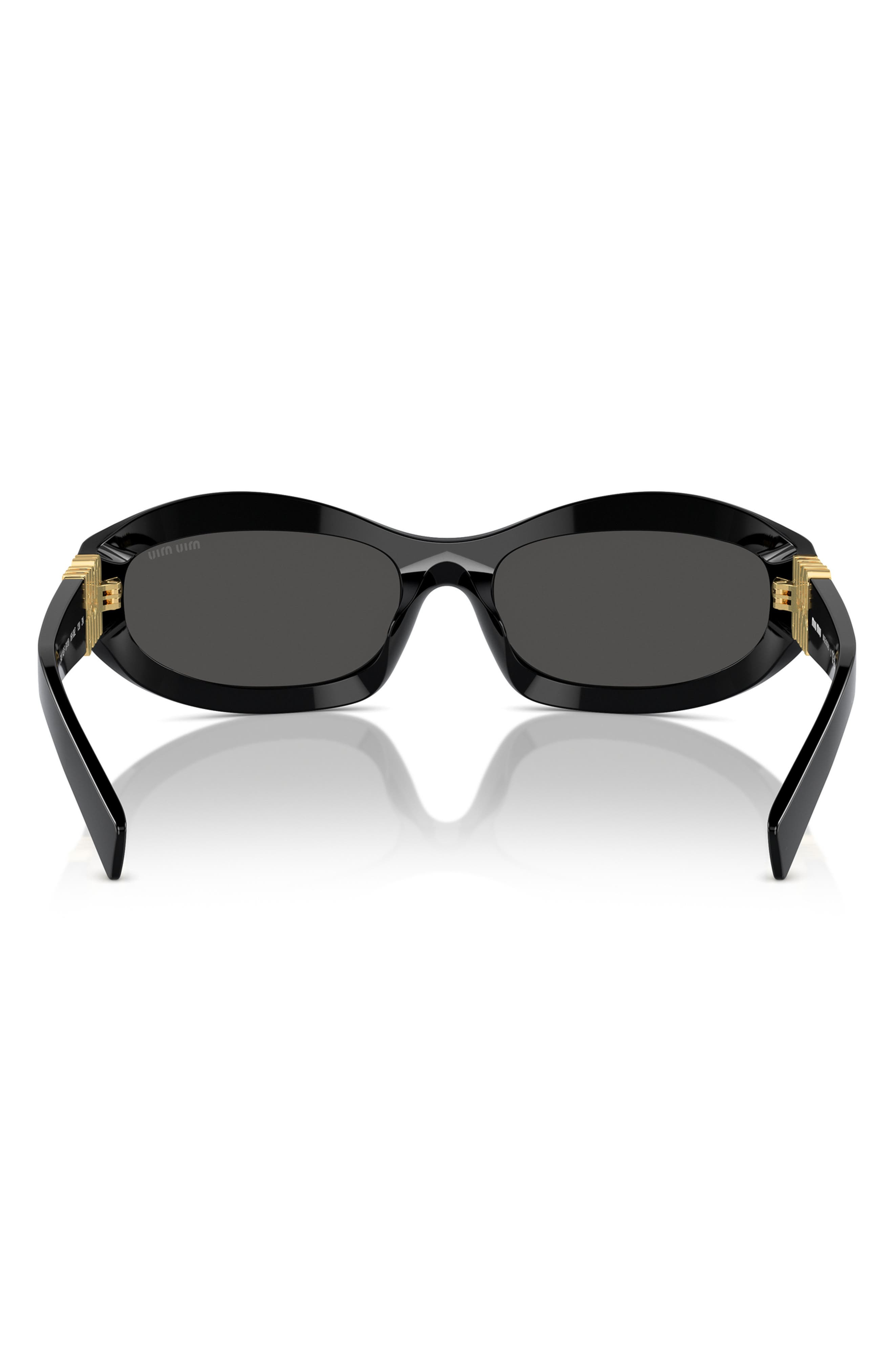 Miu Miu 61mm Oval Sunglasses in Black at Nordstrom - 3