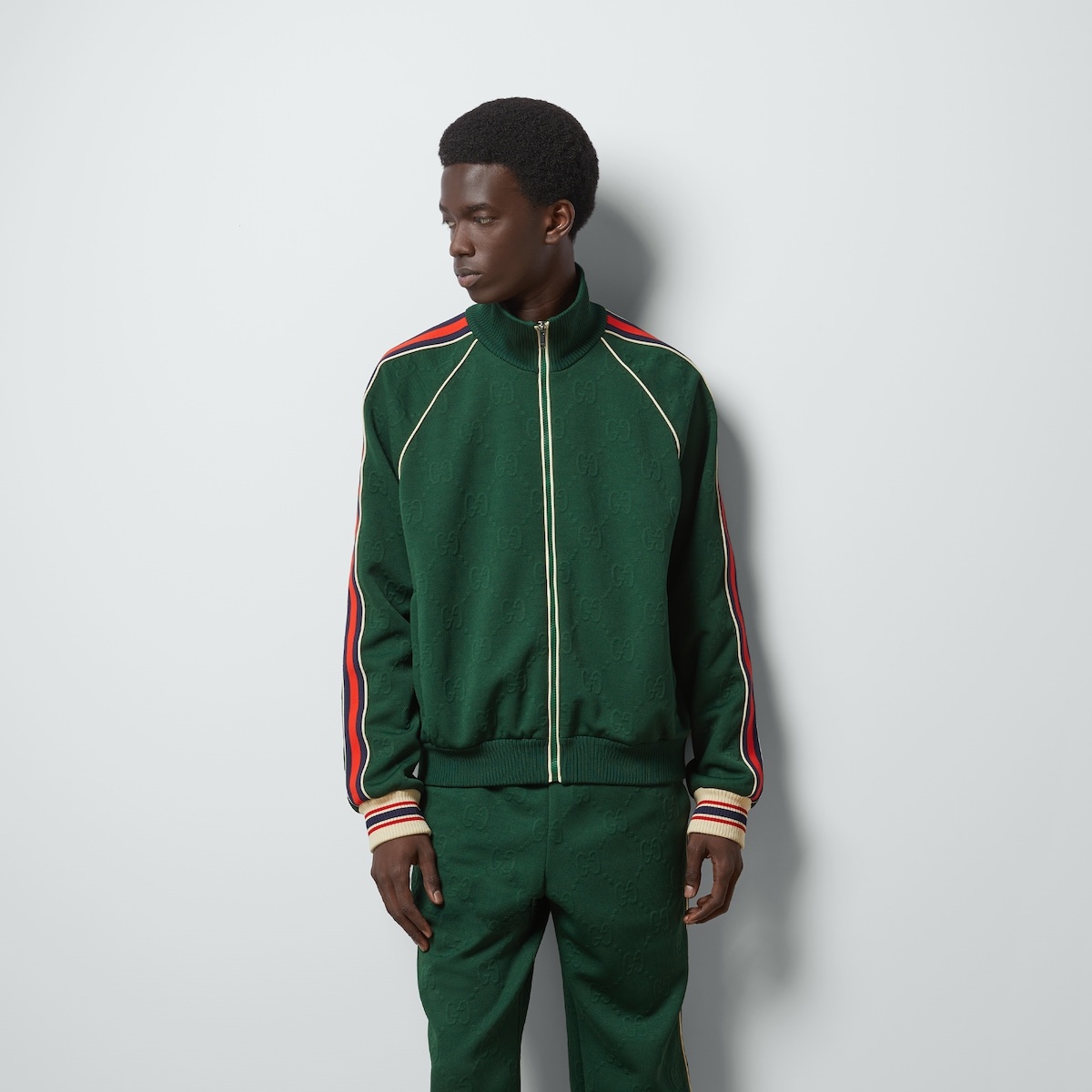GG jacquard jersey zip jacket - 5