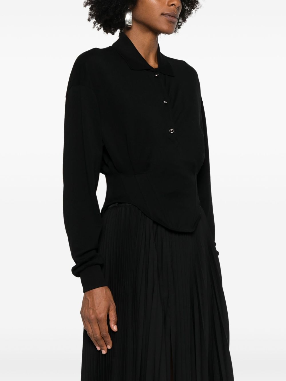 corseted polo shirt - 3