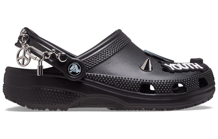 Crocs Classic Feel The Positivity Casual Unisex Black Sandals 207571-001 - 3