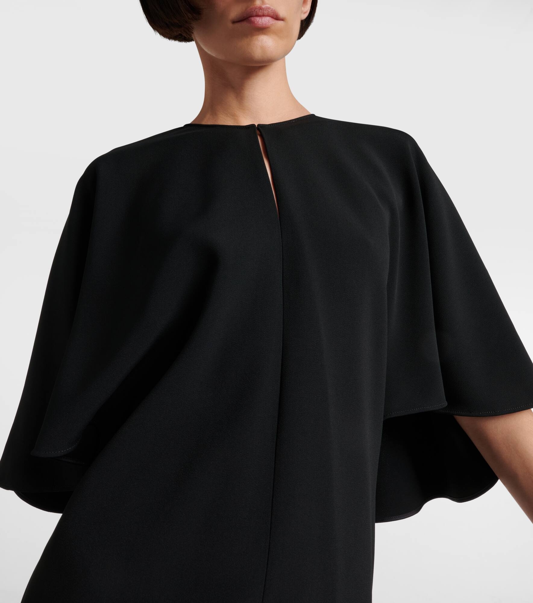 Caped crêpe minidress - 4