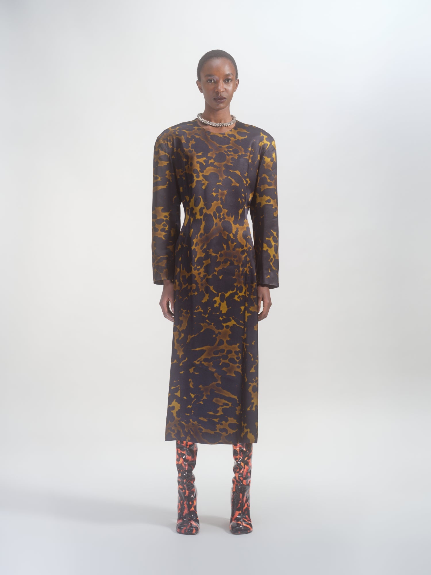 WAISTED MIDI DRESS - 2