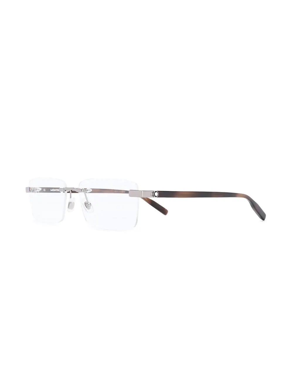 rectangular-frame logo glasses - 2