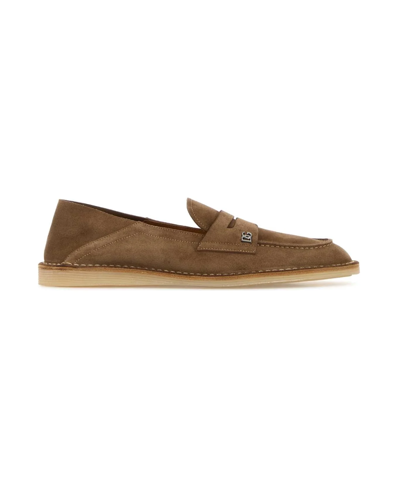 Brown Suede Loafers - 1