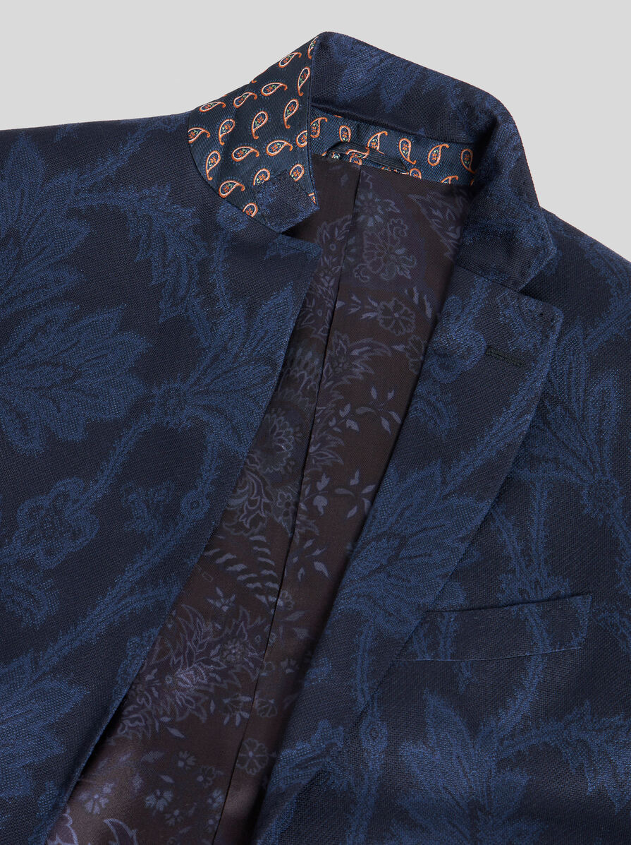 FLORAL LEAFY JACQUARD BLAZER - 6