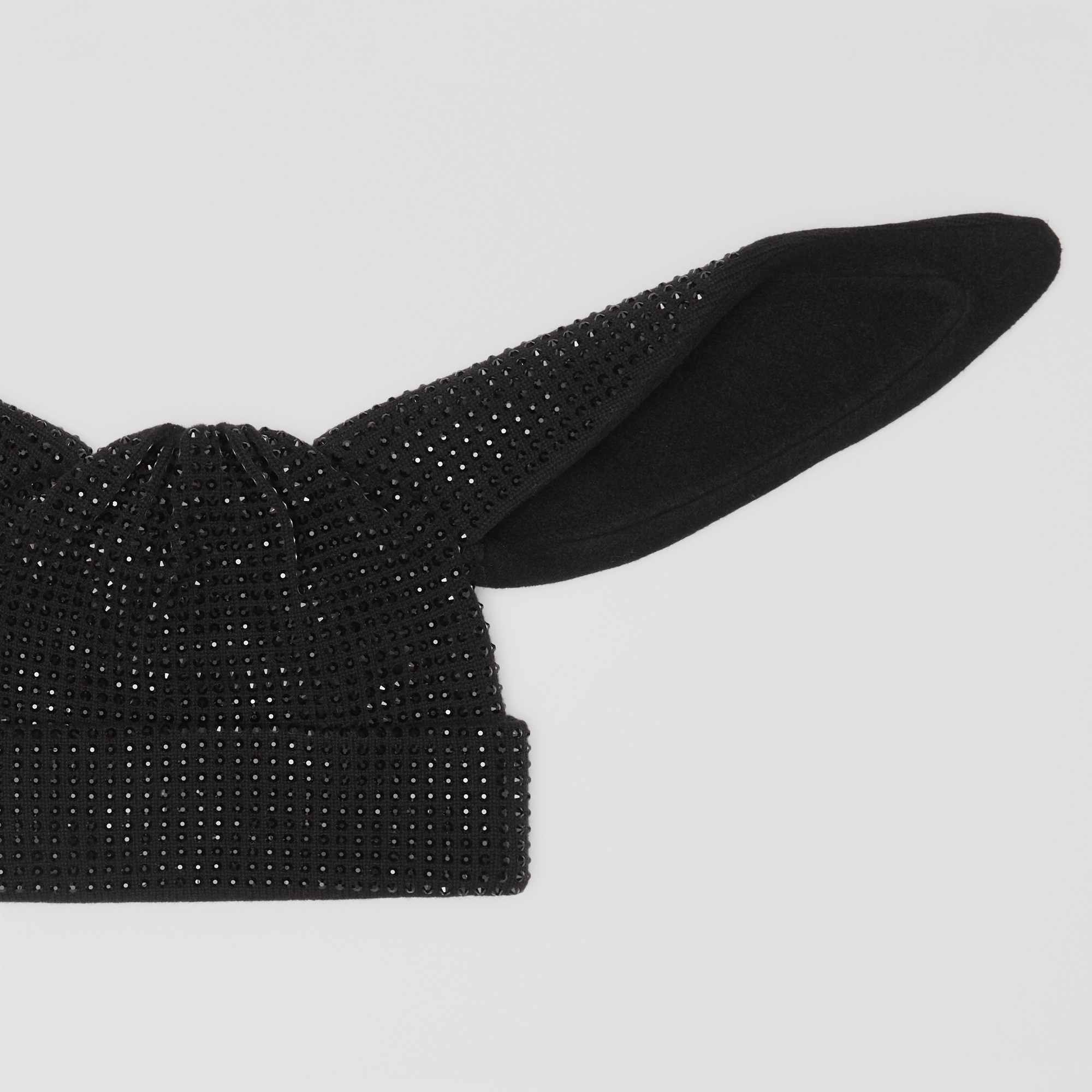 Rabbit Detail Crystal-embellished Wool Beanie - 2