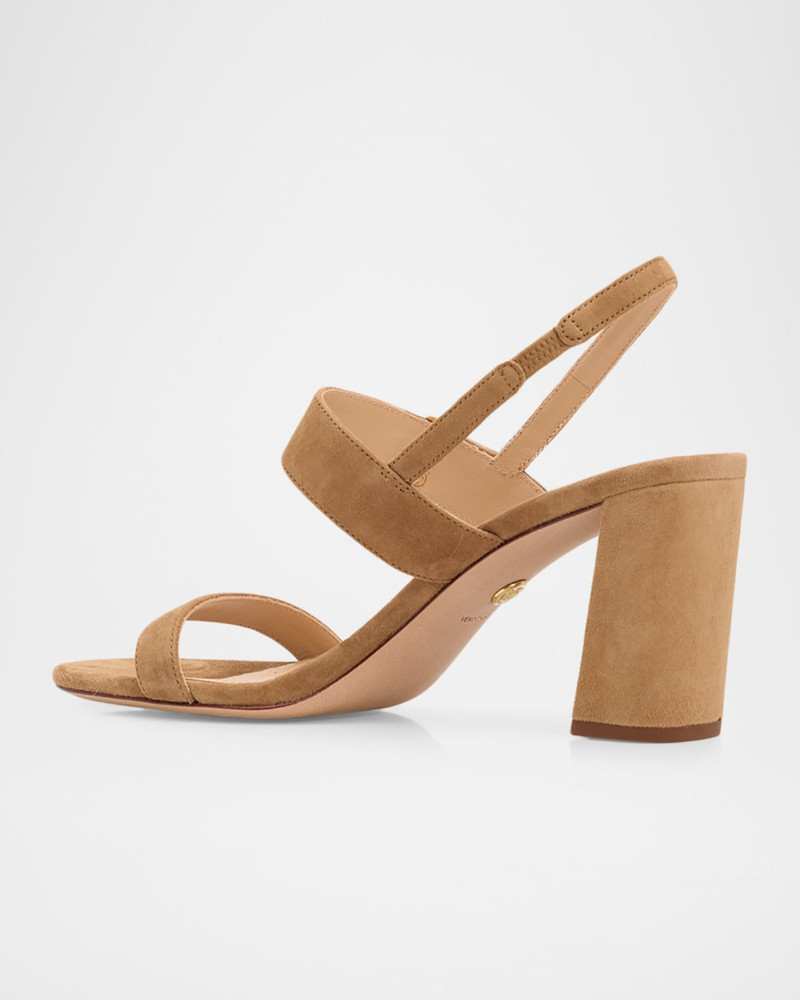 VERONICA BEARD 75mm Genetta Suede Slingback Sandals outlook