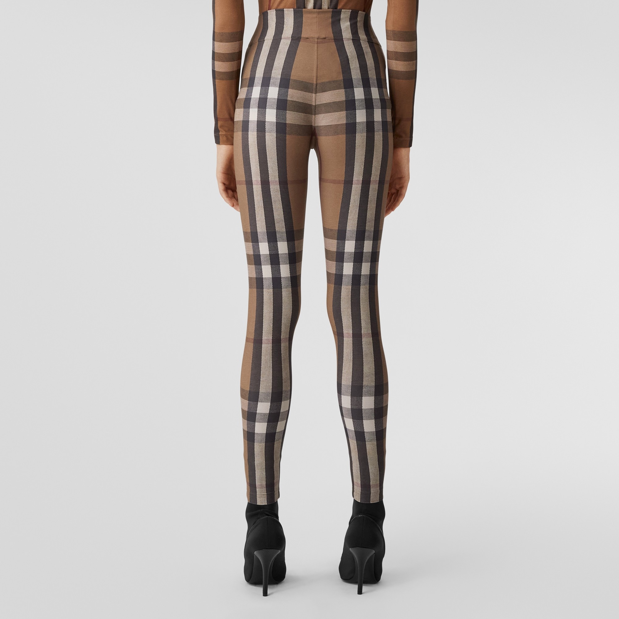 Check Stretch Jersey Leggings - 3