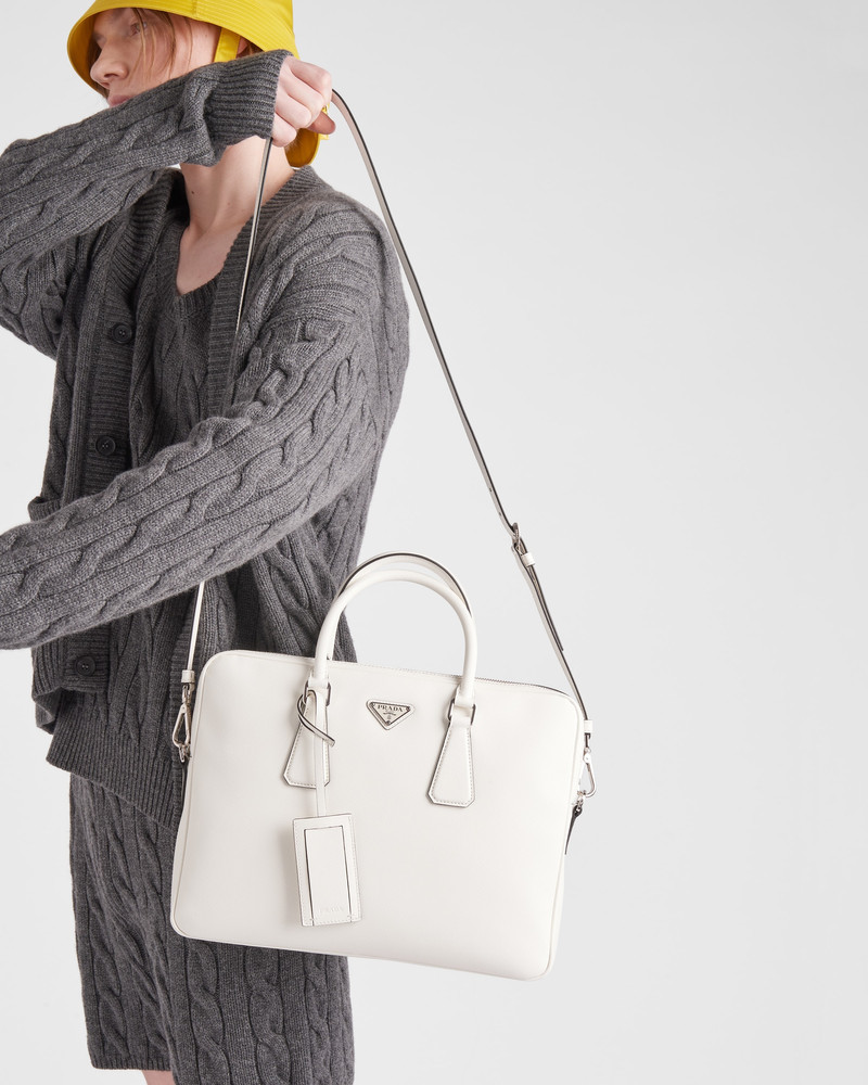 Prada Saffiano Leather Work Bag outlook