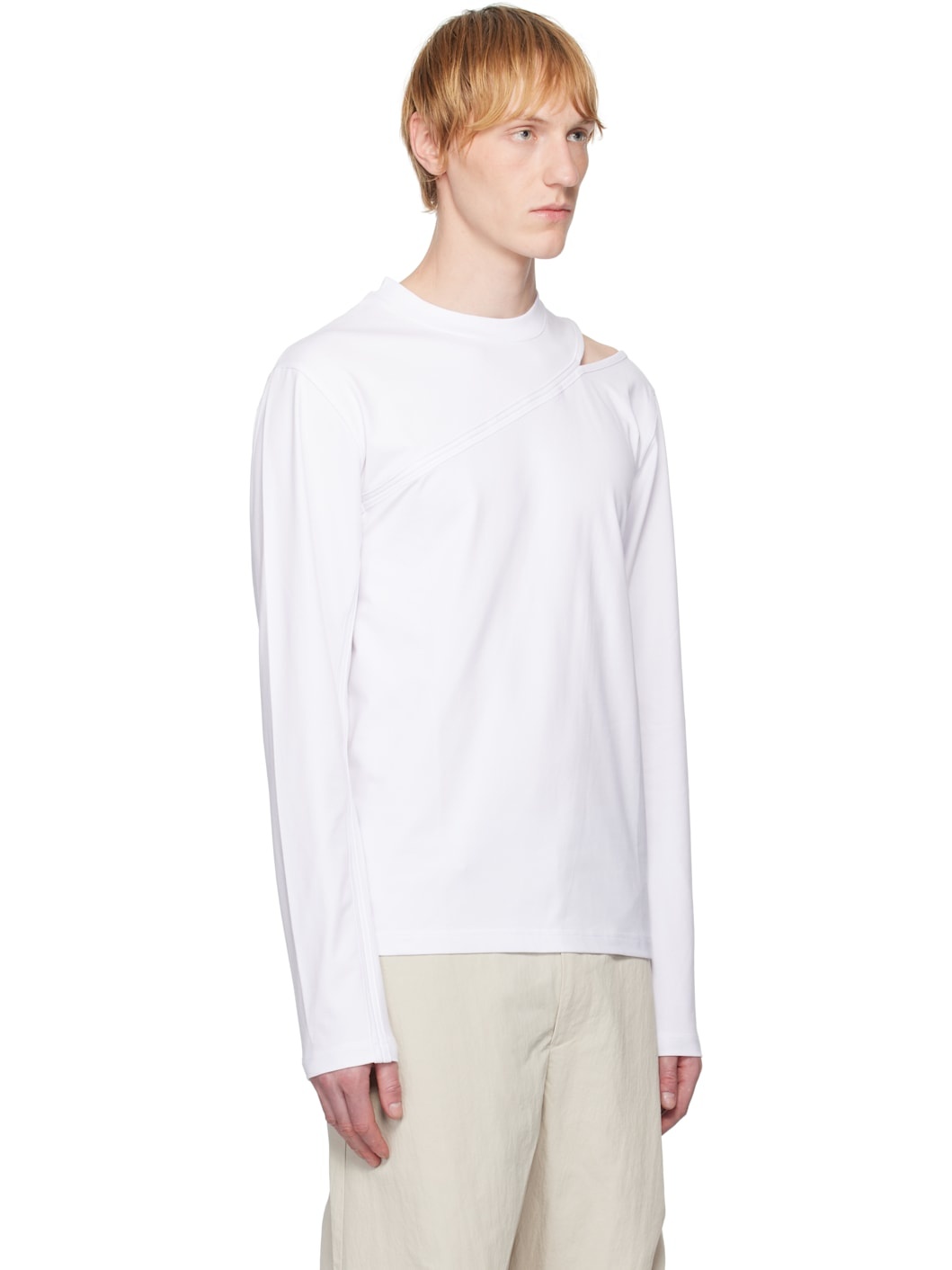 White Pleistos Long Sleeve T-shirt - 2