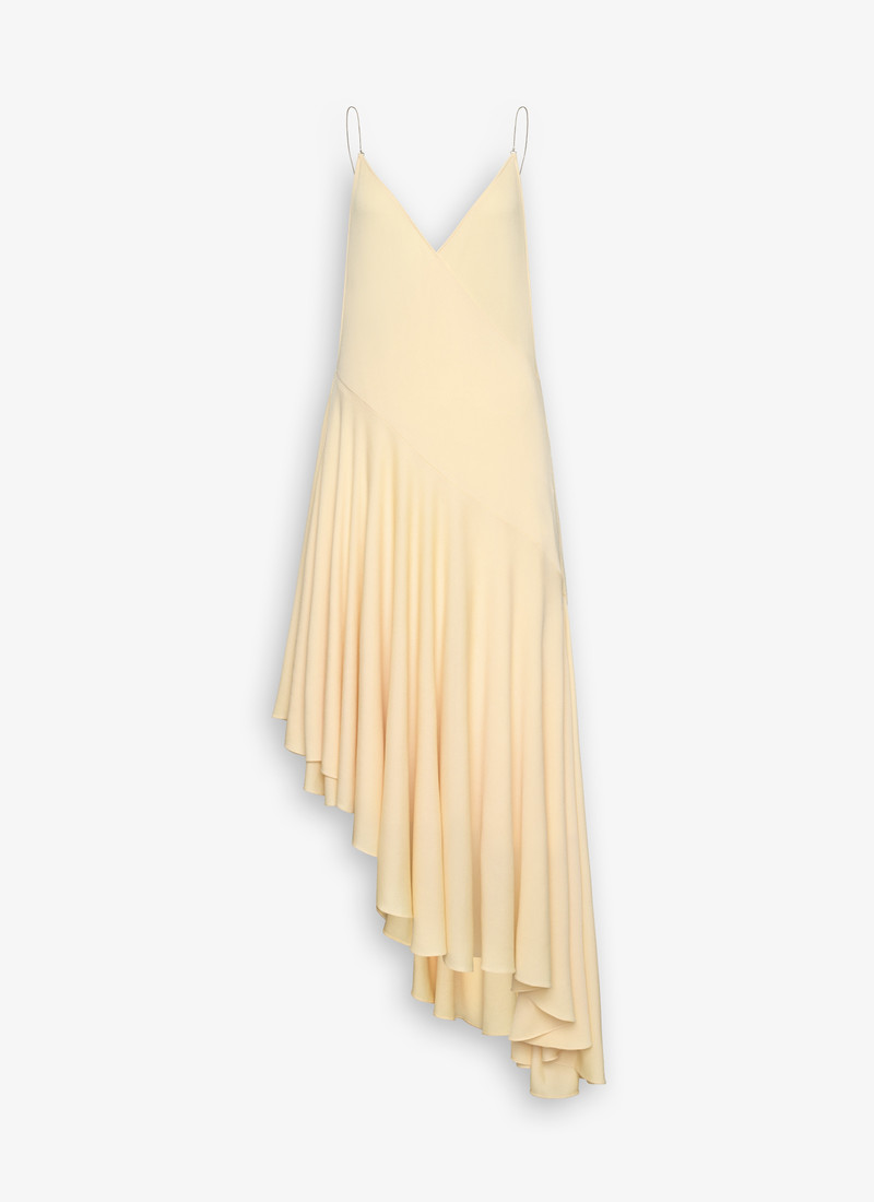 MATTE JERSEY ASYMMETRICAL SLIP DRESS - 1