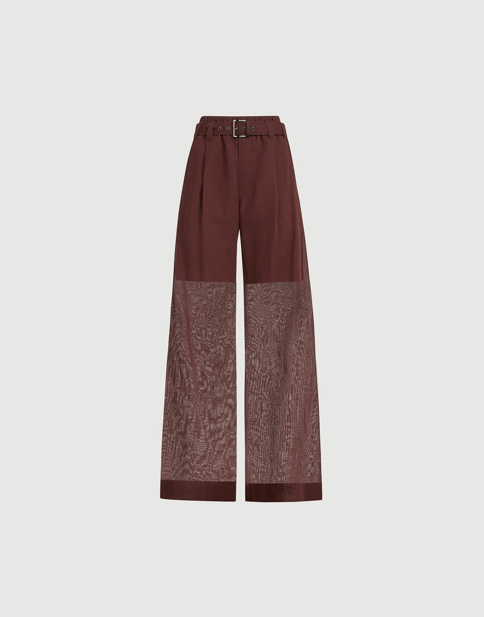 Cotton organza loose trousers with monili - 1