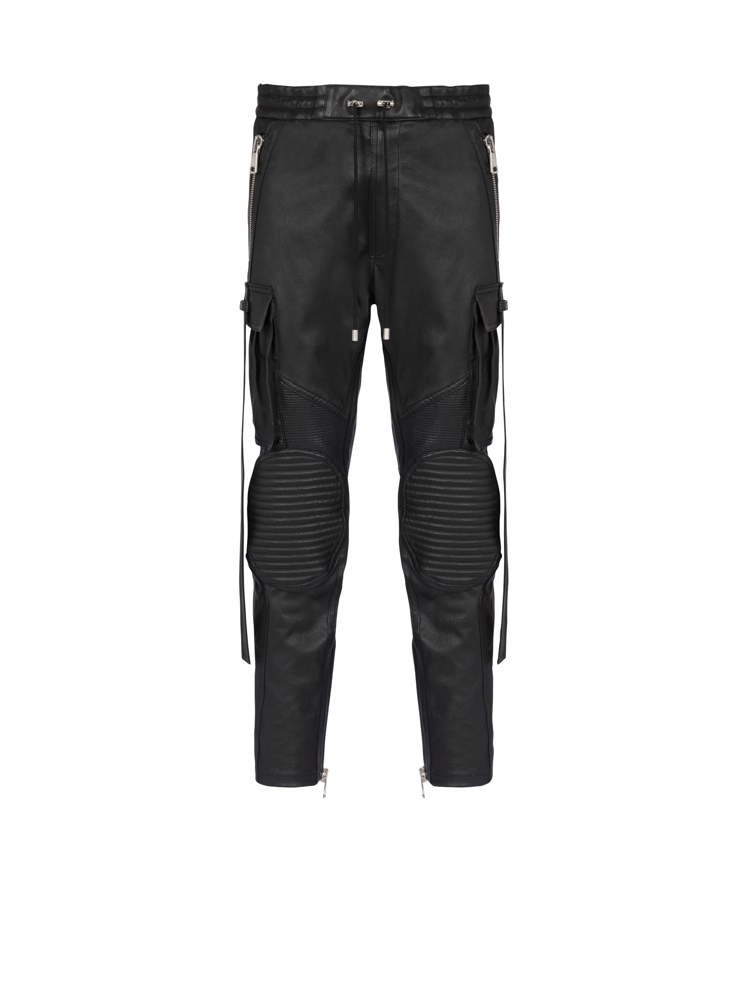 Leather trousers with strap - 1