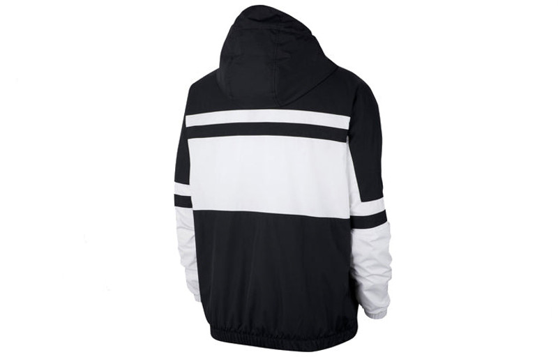 Nike Nike Men's Jacket Hooded Sportswear Polyester 'Black White' CJ4835-100 outlook