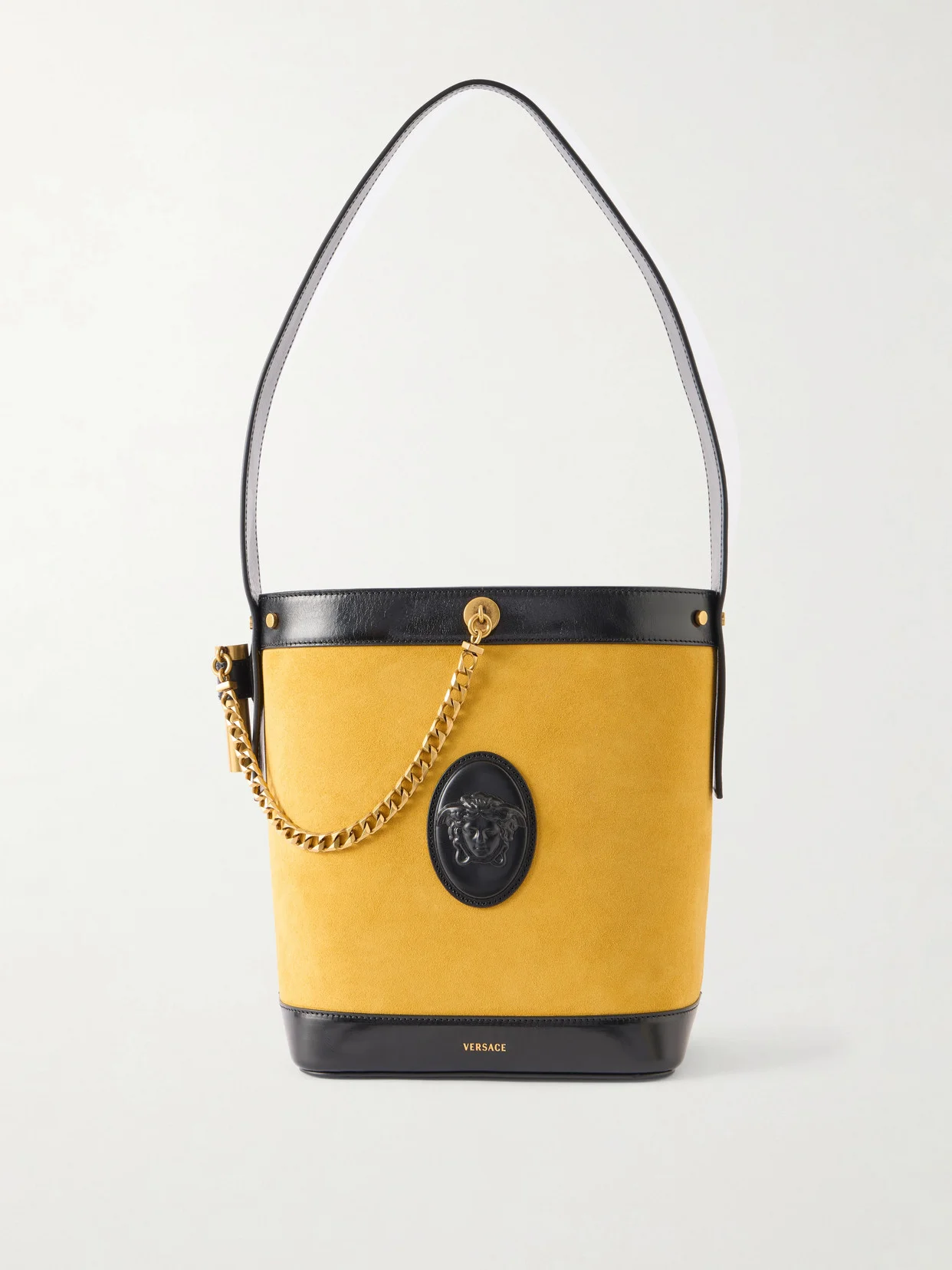 Pivot Logo-appliquéd Small Leather Bucket Bag - 1