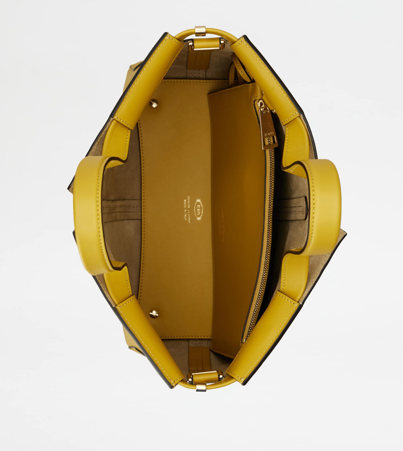 TOD'S DI BAG FOLIO IN LEATHER SMALL - YELLOW 5