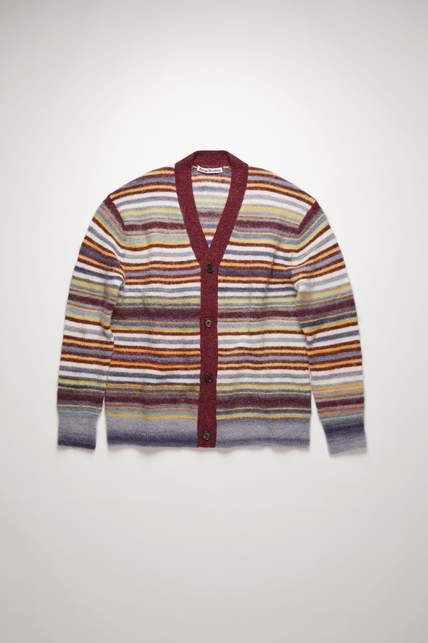 Striped cardigan burgundy multi - 1