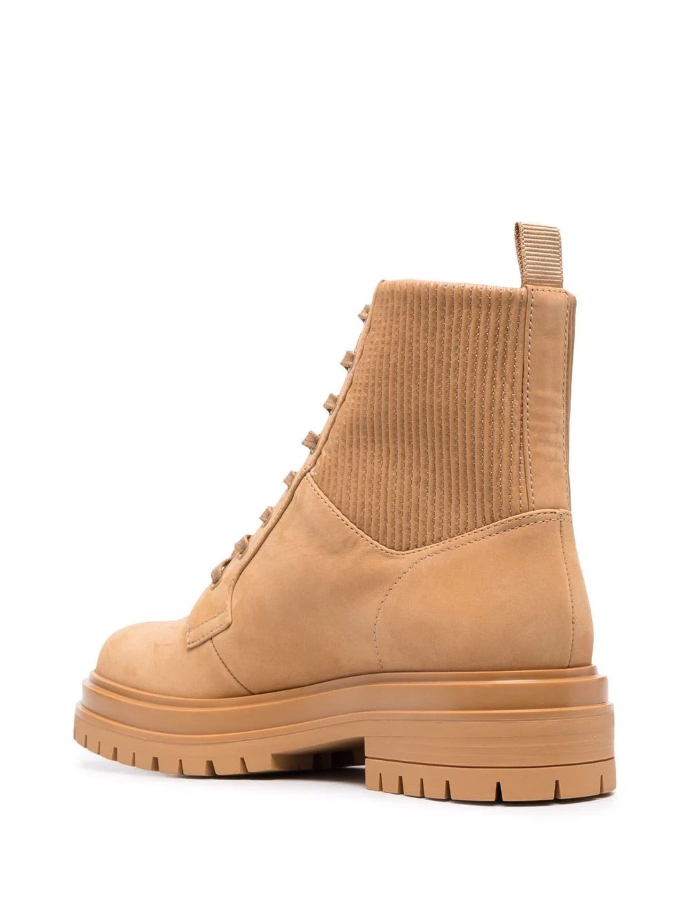 ribbed-panel lace-up boots - 3
