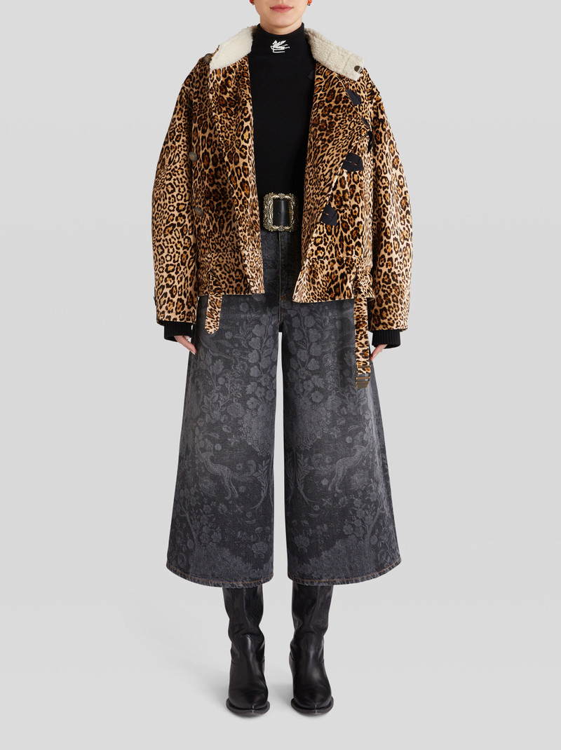 Etro DENIM CULOTTES WITH ORNAMENTAL PATTERNS outlook