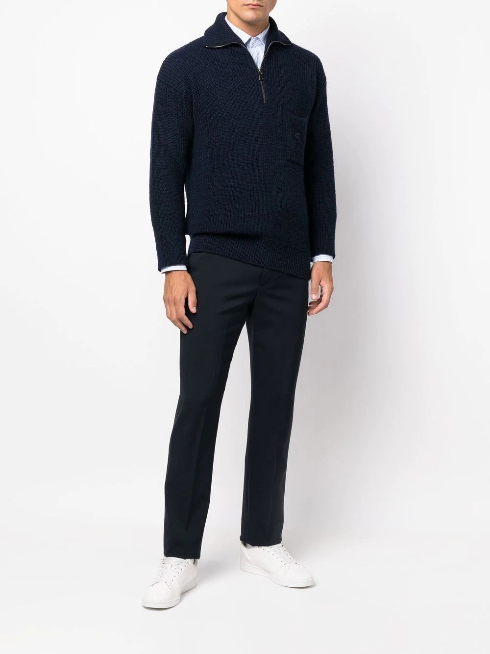 half-zip roll-neck jumper - 2