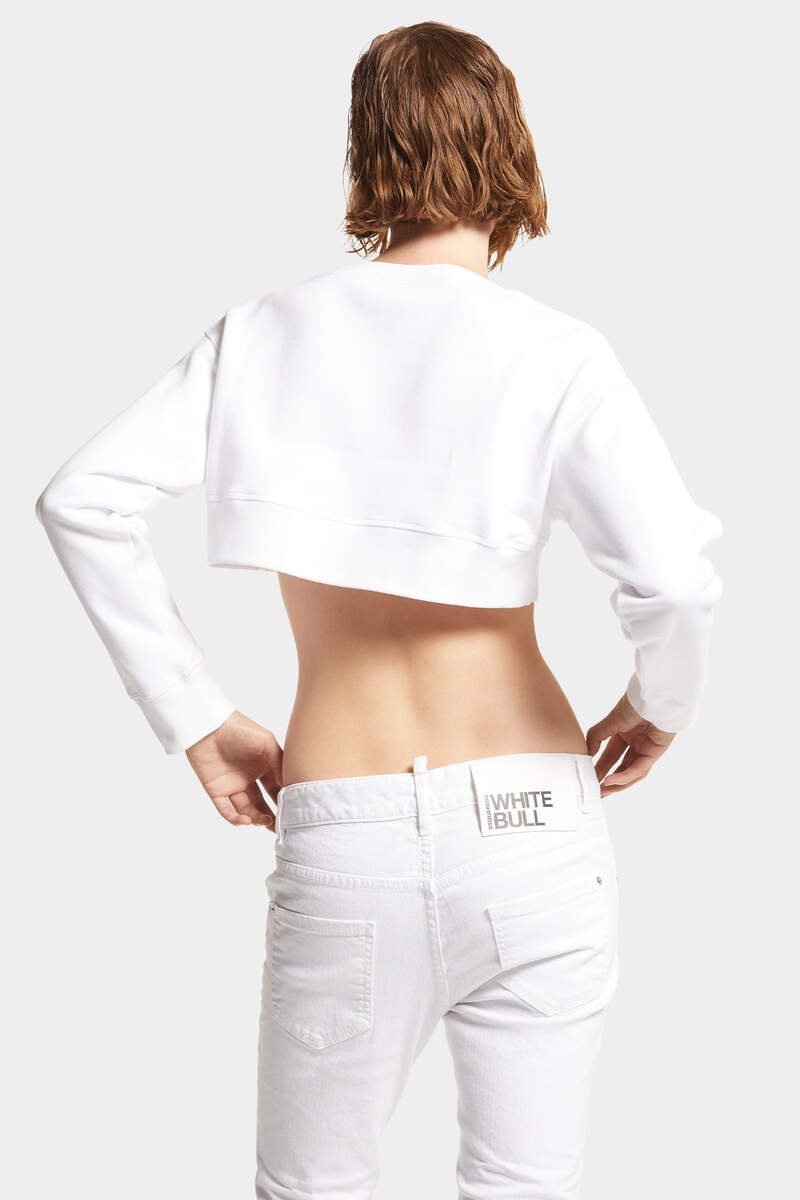 PINK PRINTED  LETTERING CROPPED COOL FIT HOODIE SWEATSHIRT - 4