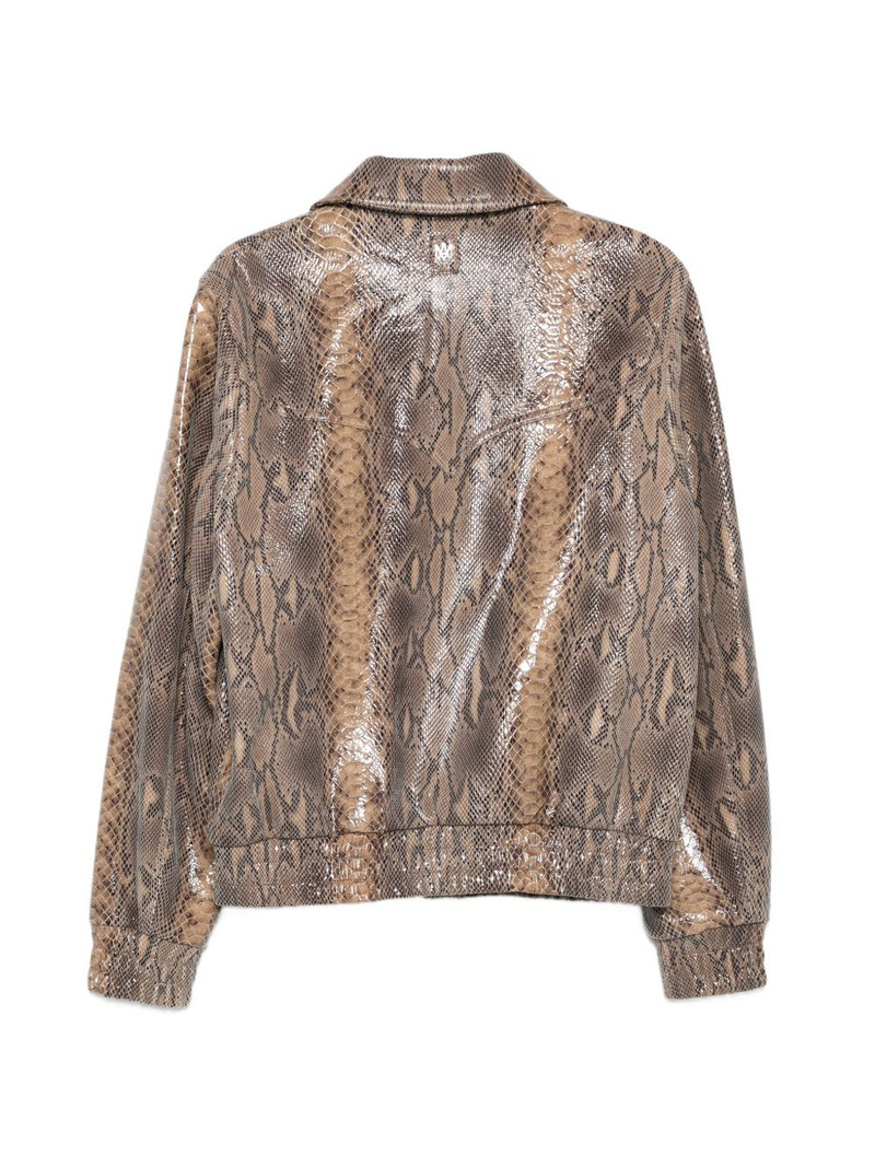 AMIRI zip-up leather jacket outlook