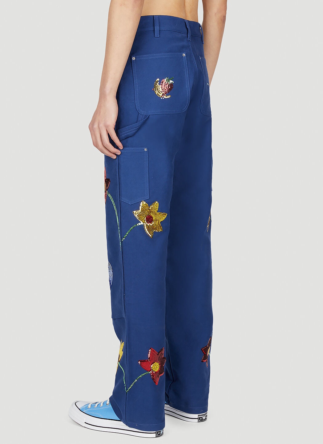 Embroidered Cargo Pants - 4