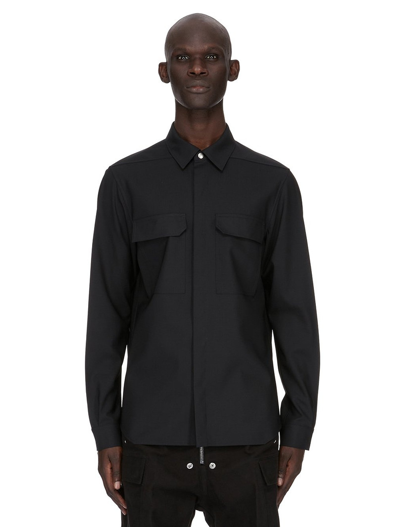 flap-pockets coated shirt 1