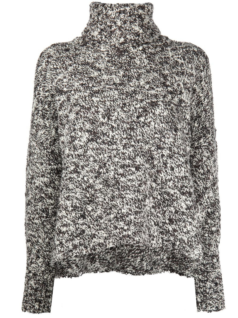 bouclé wool turtleneck jumper 1