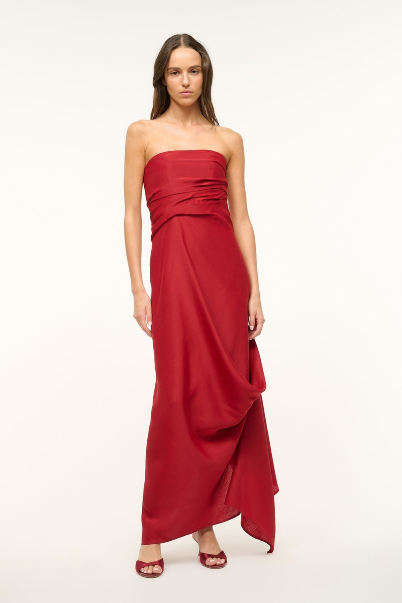 STAUD STAUD CARAVAGGIO DRESS ROUGE outlook
