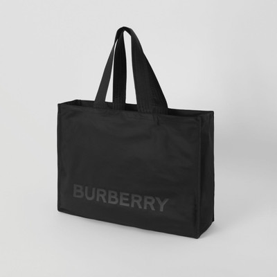 Burberry Logo Print Nylon Tote outlook