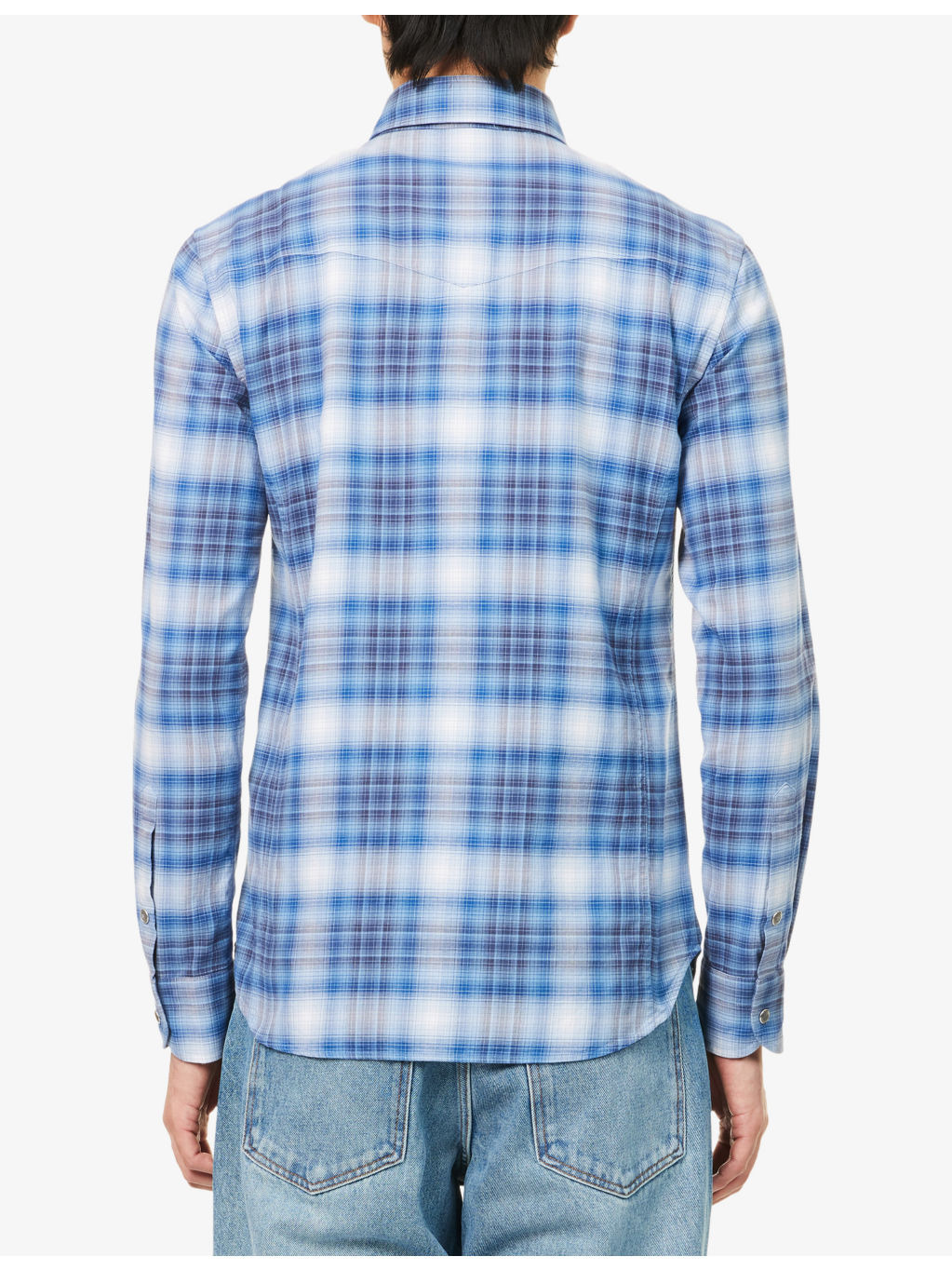 Slim-Fit Western Check Cotton Shirt - 4