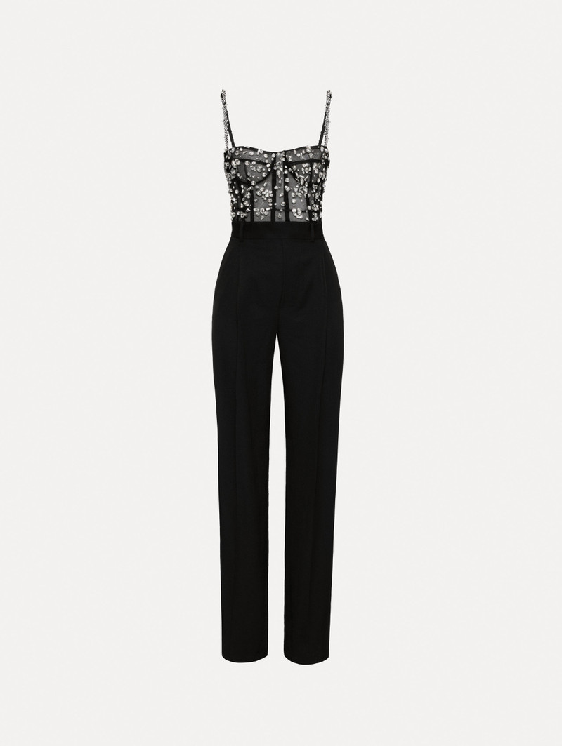 CRYSTAL CLUSTER EMBROIDERED JUMPSUIT 1