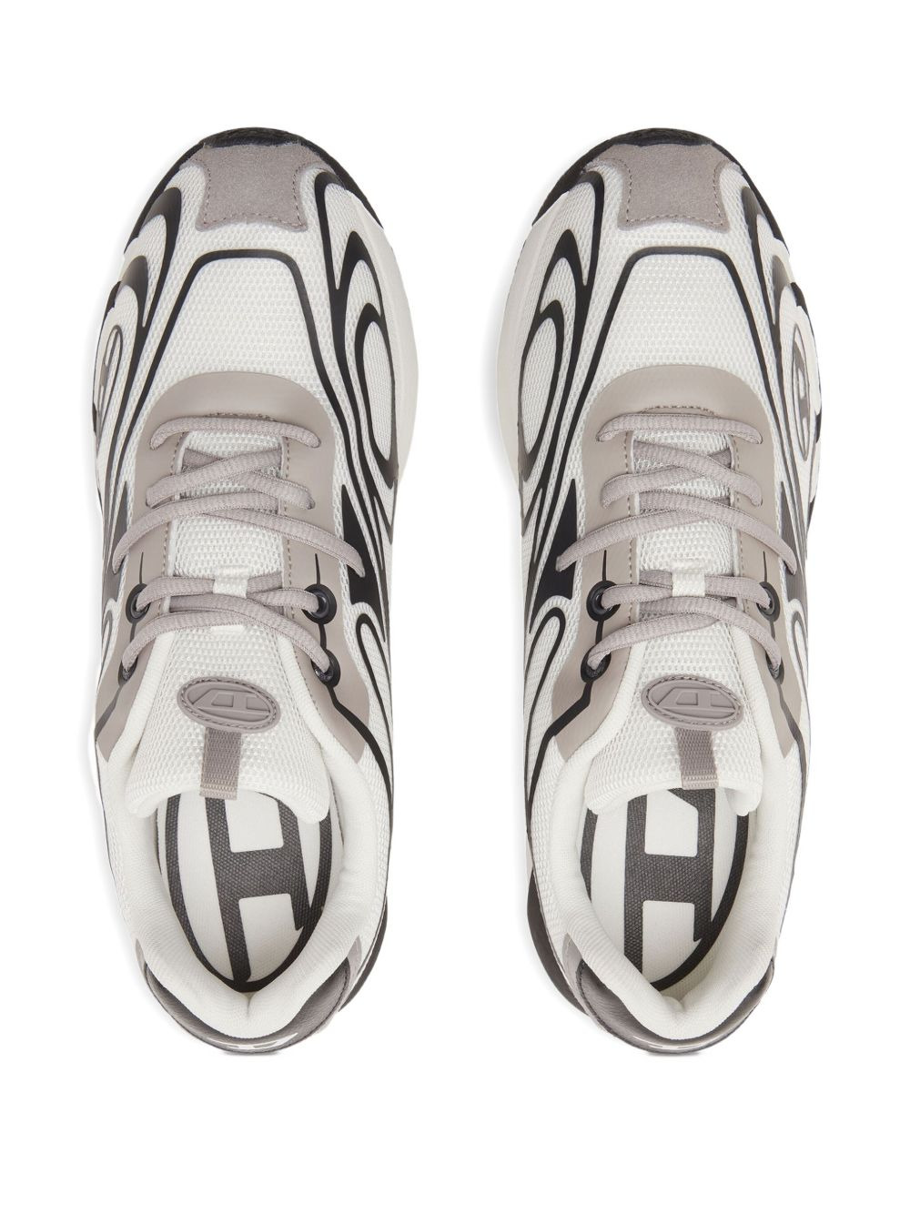swirl-pattern low-top sneakers - 3