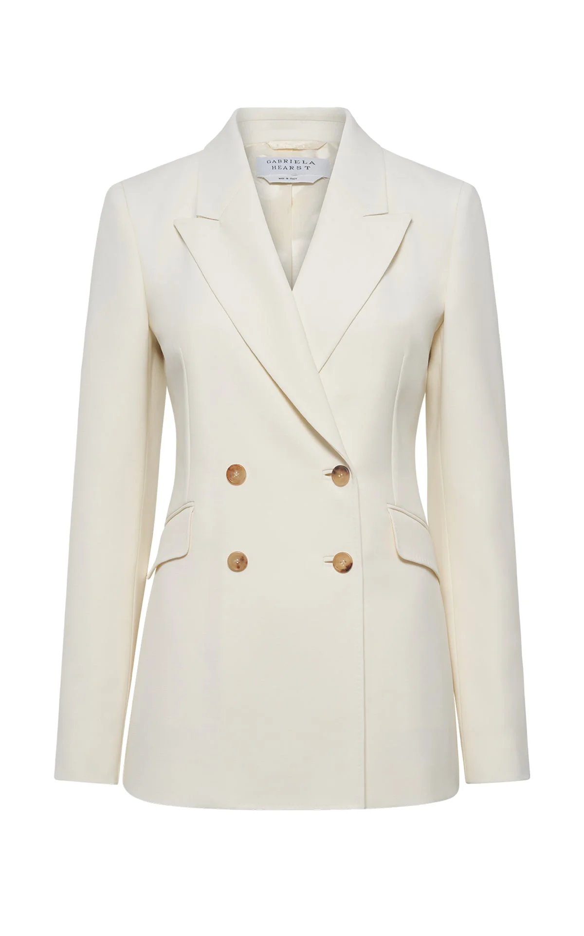 Stephanie Blazer in Ivory Sportswear Wool - 1