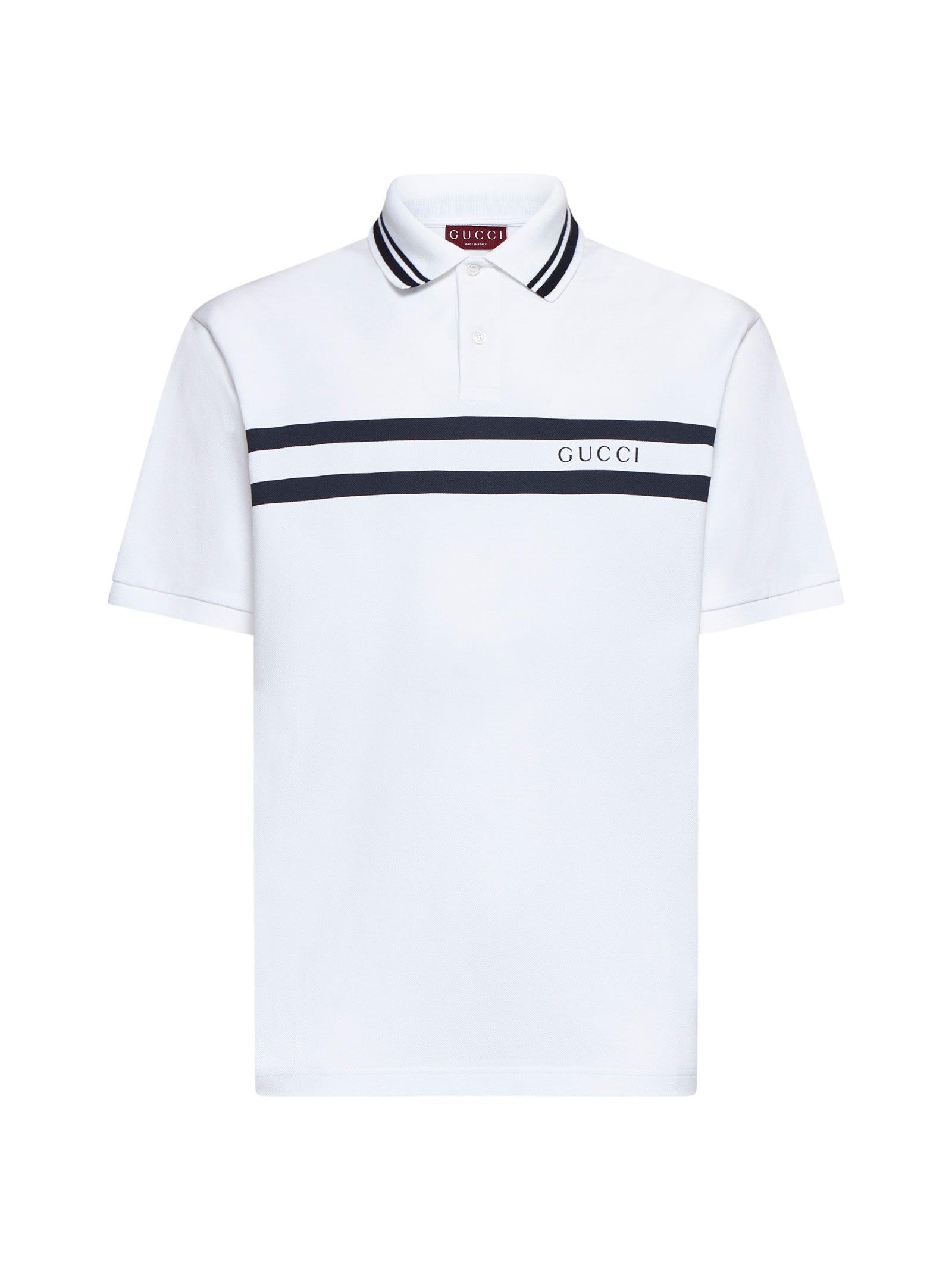 Gucci Men Gg Cotton Piqué Polo - 1