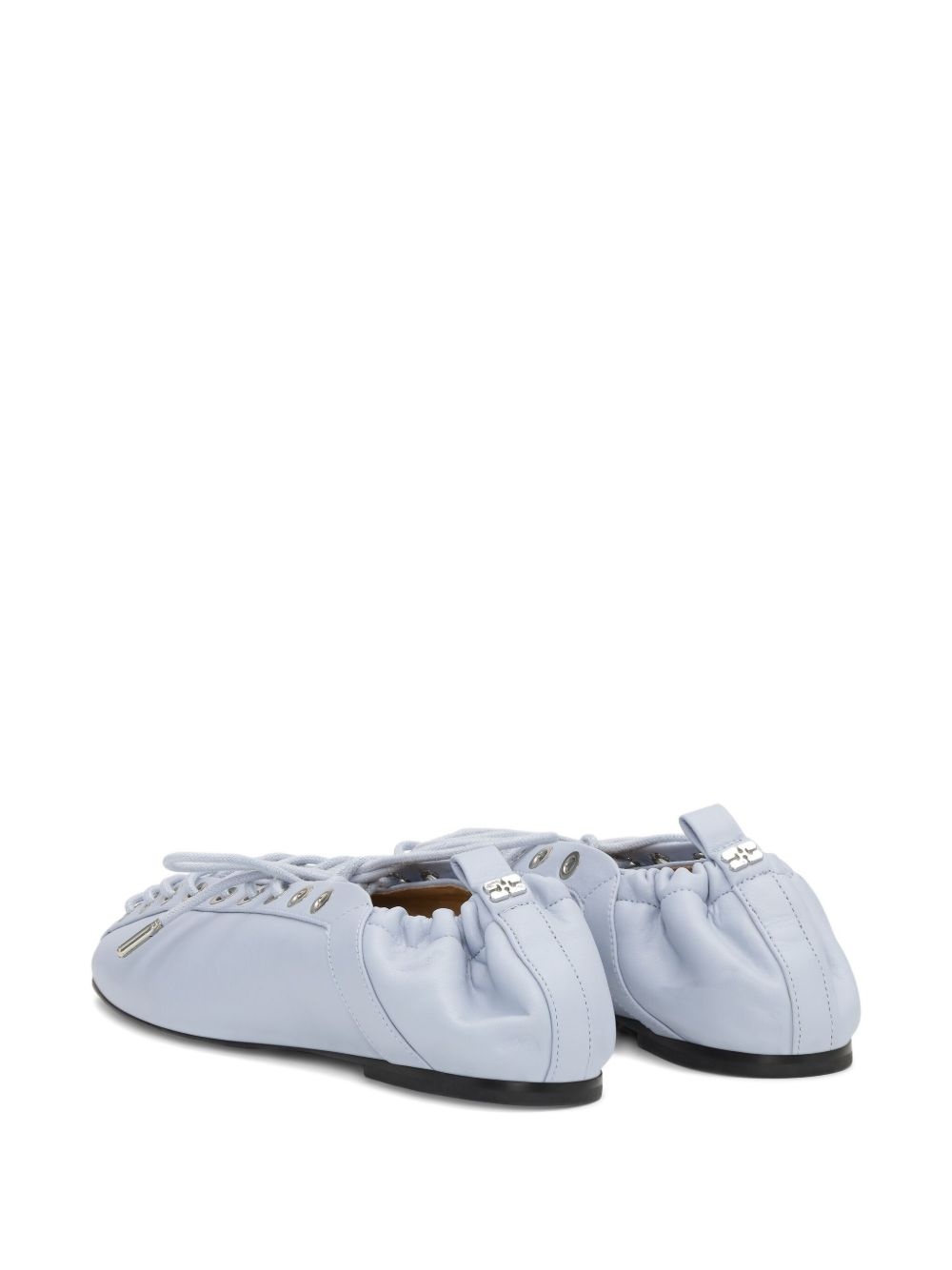 lace-up ballet flats - 3