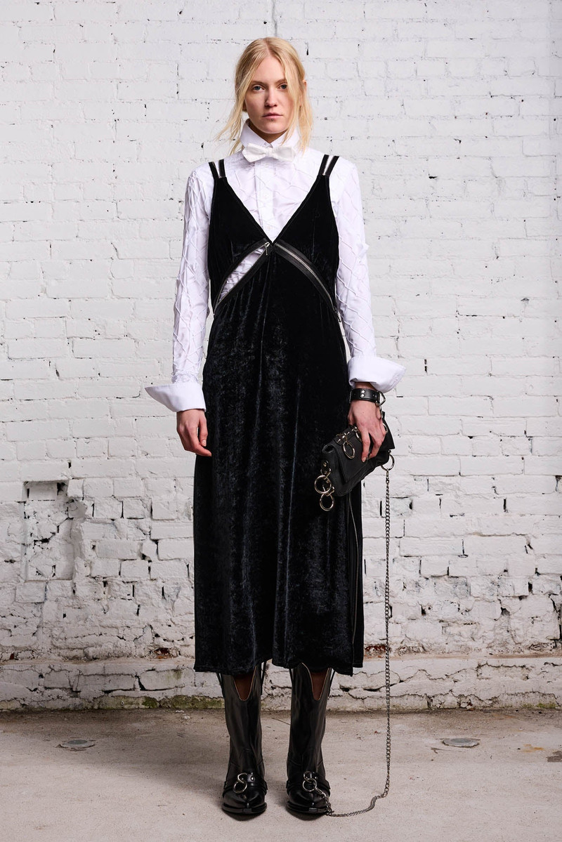 ZIPPER GRUNGE SLIP - BLACK VELVET 5