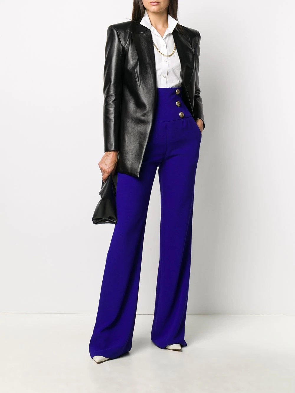 high waist flare trousers - 2