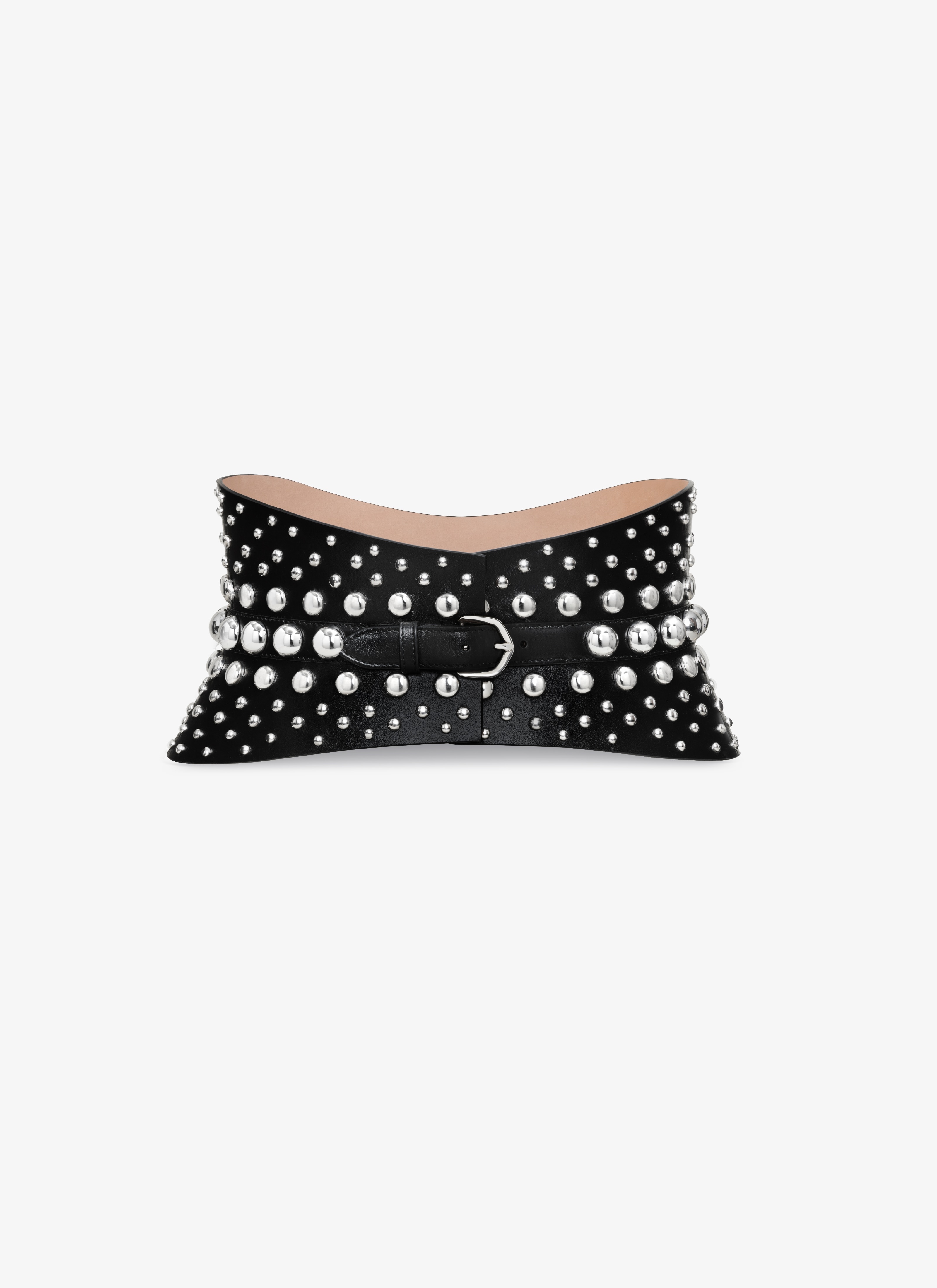 NEO BUSTIER BELT STUDS IN CALFSKIN - 1