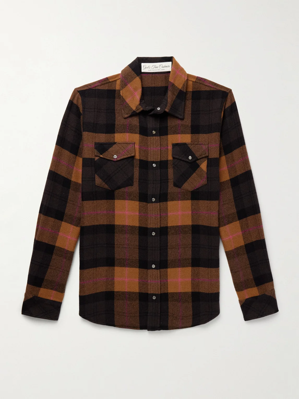 Checked Cashmere Shirt - 1