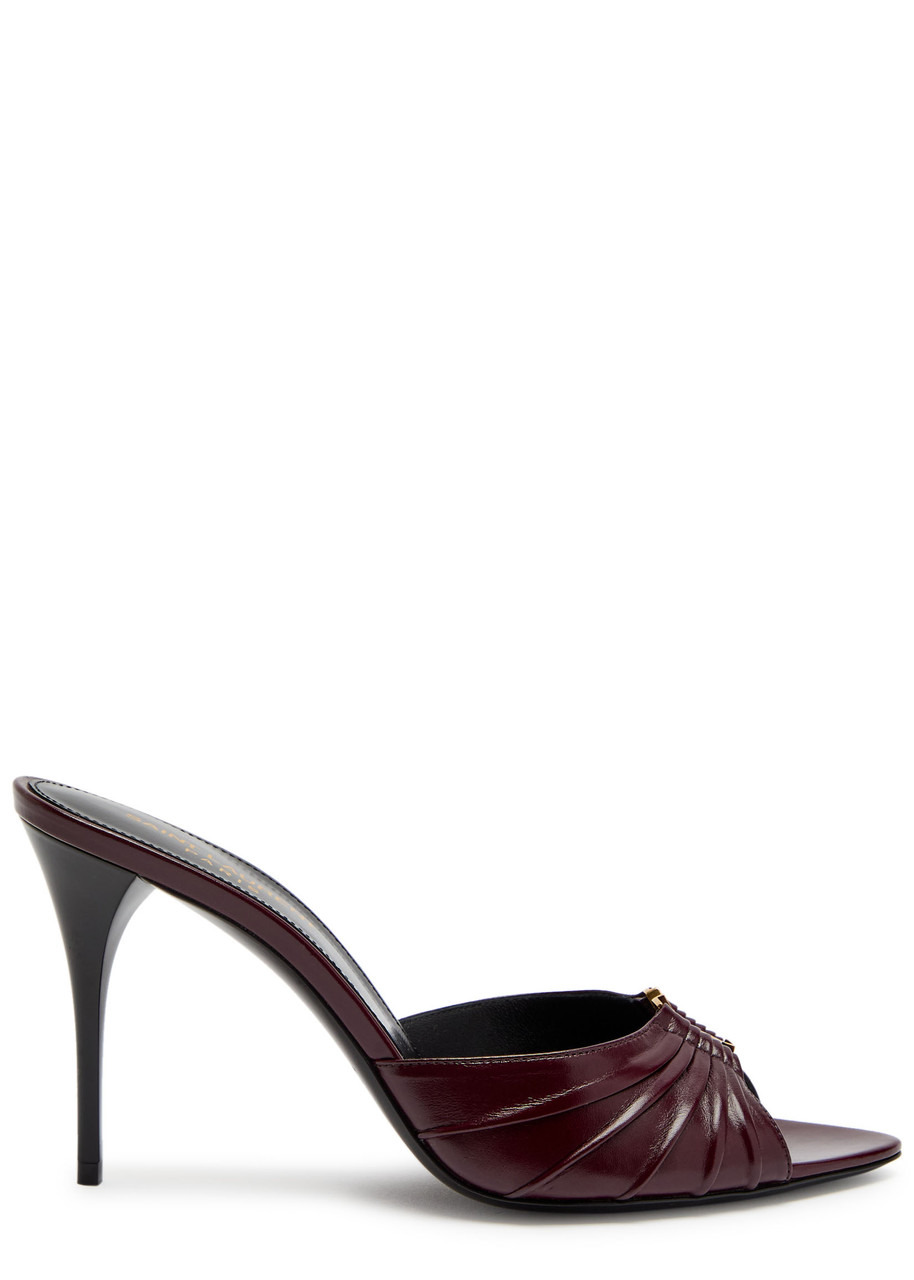 Saint Laurent Gippy 90 Leather Sandals - 1