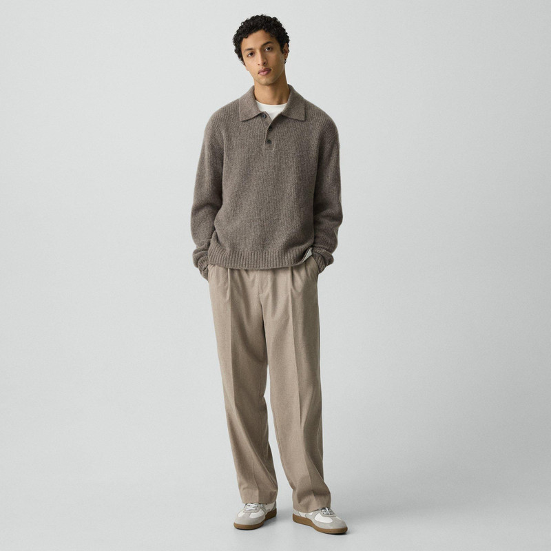 Theory Relaxed Polo Sweater in Astor Wool outlook